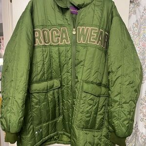 Rocawear Vintage green puffer jacket NWOT
